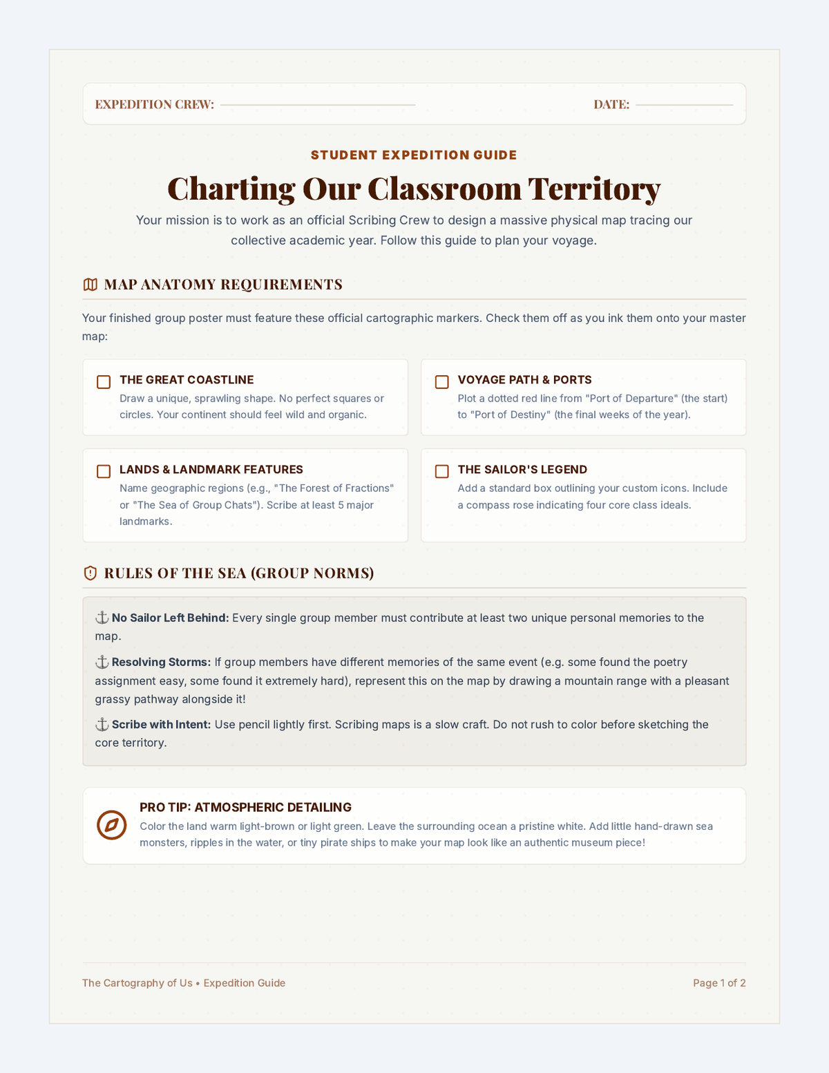 Cartography Project Guide page 1