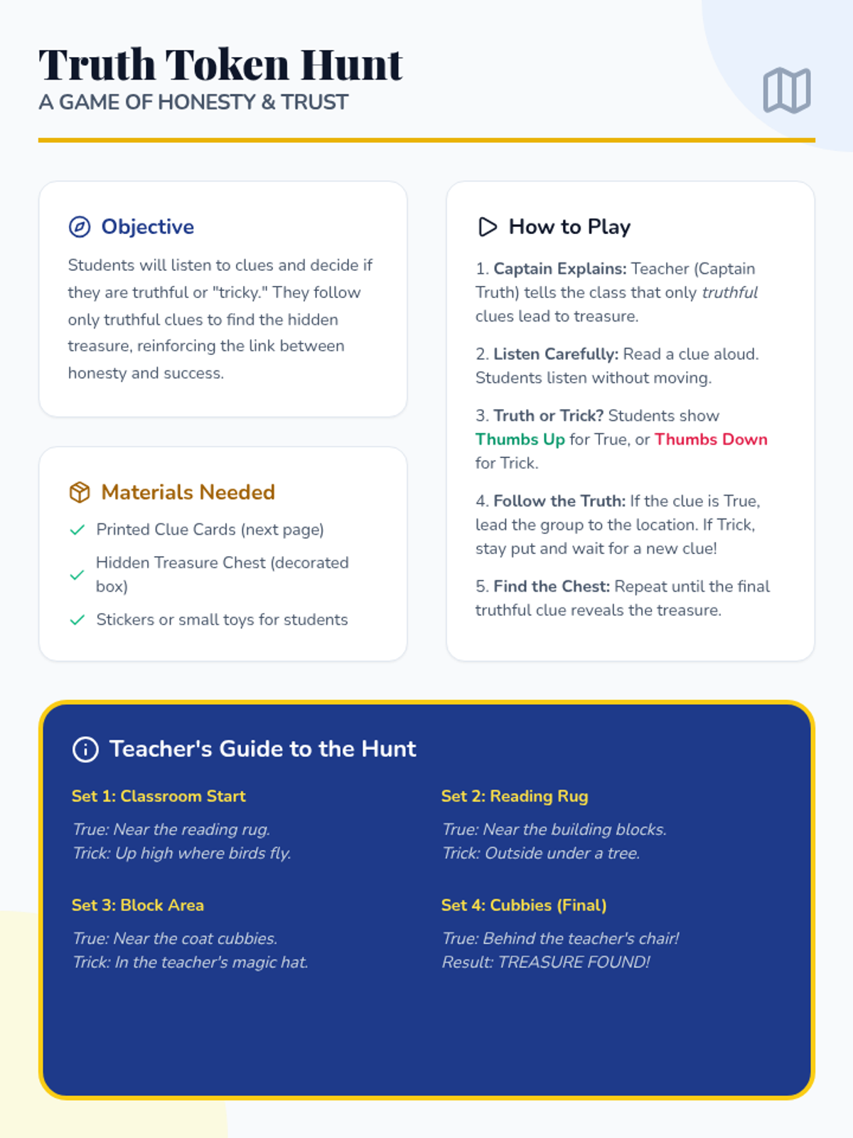 Truth-Telling Treasure Hunt • Lesson • Lenny Learning