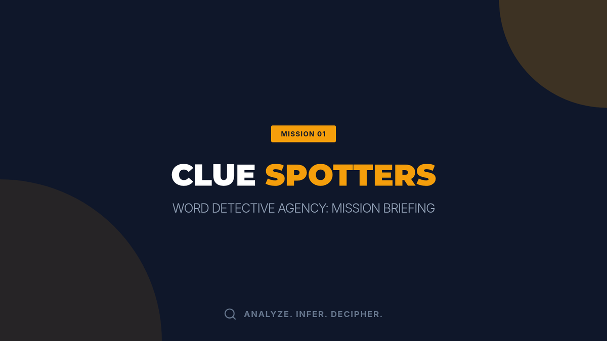Clue Spotters Slides