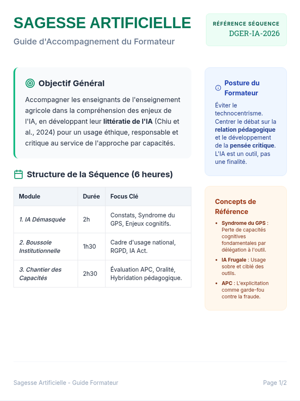 Sagesse Artificielle Guide Formateur Document