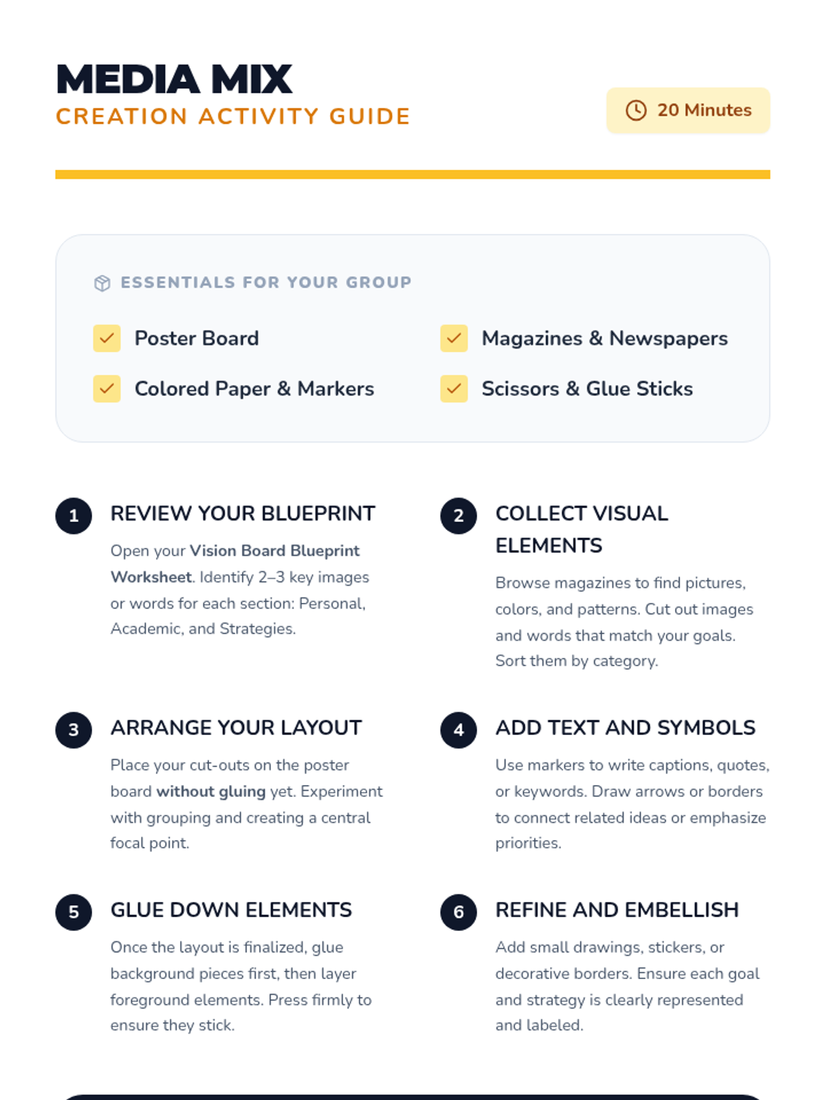 Media Mix Creation Activity Guide • Material • Lenny Learning