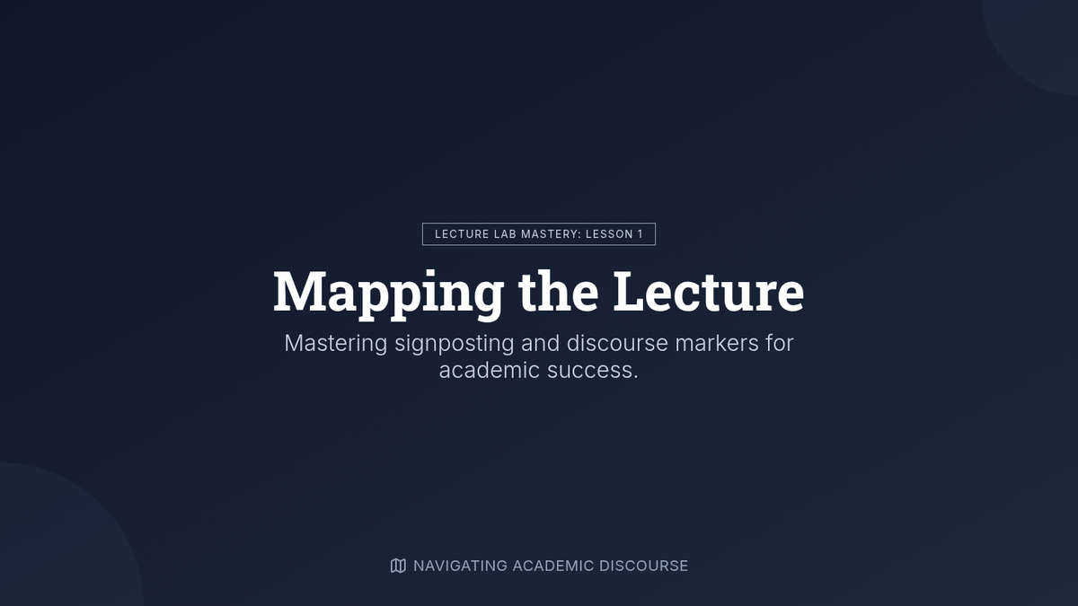 Mapping the Lecture Slides