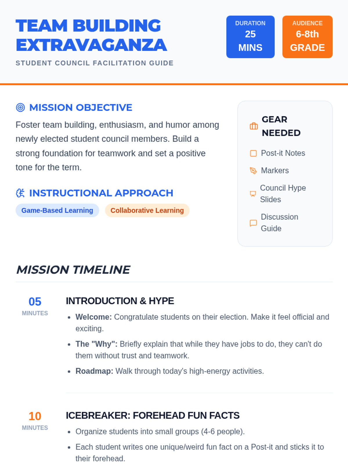 Team Building Lesson Plan • Material • Lenny Learning
