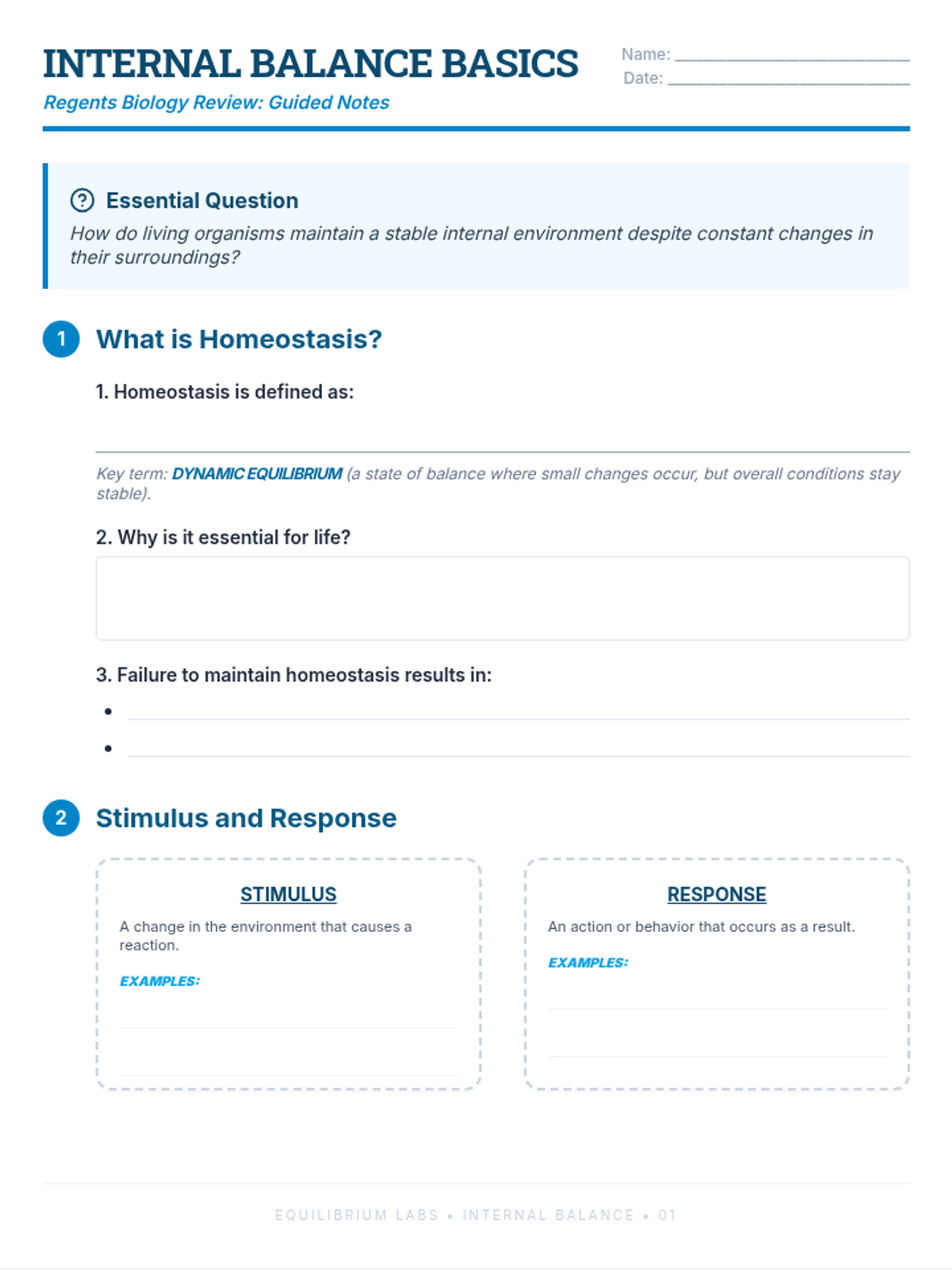 Internal Balance Notes
