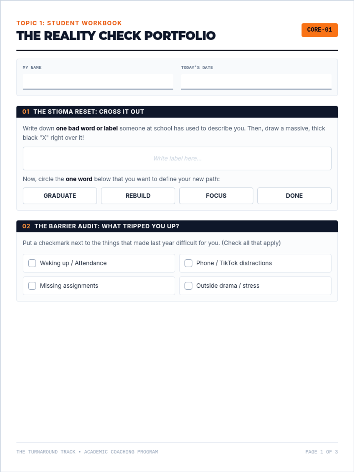 Reality Check Student Portfolio