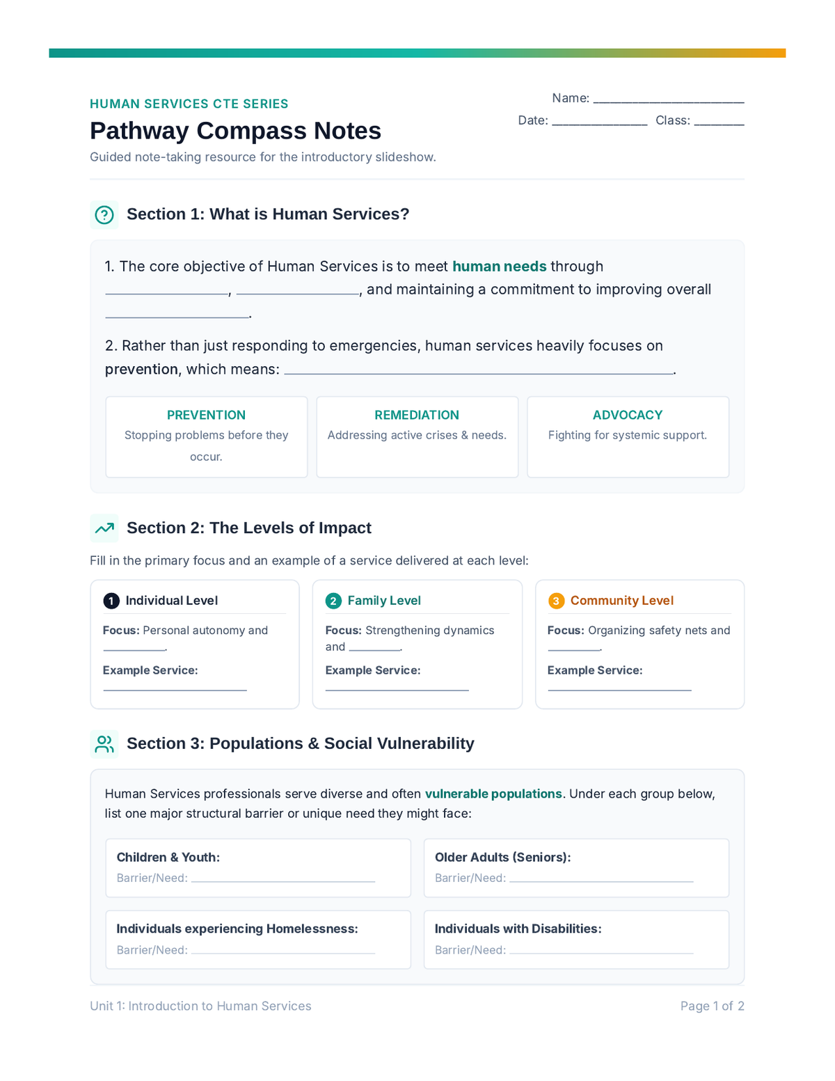 Pathway Compass Notes page 1