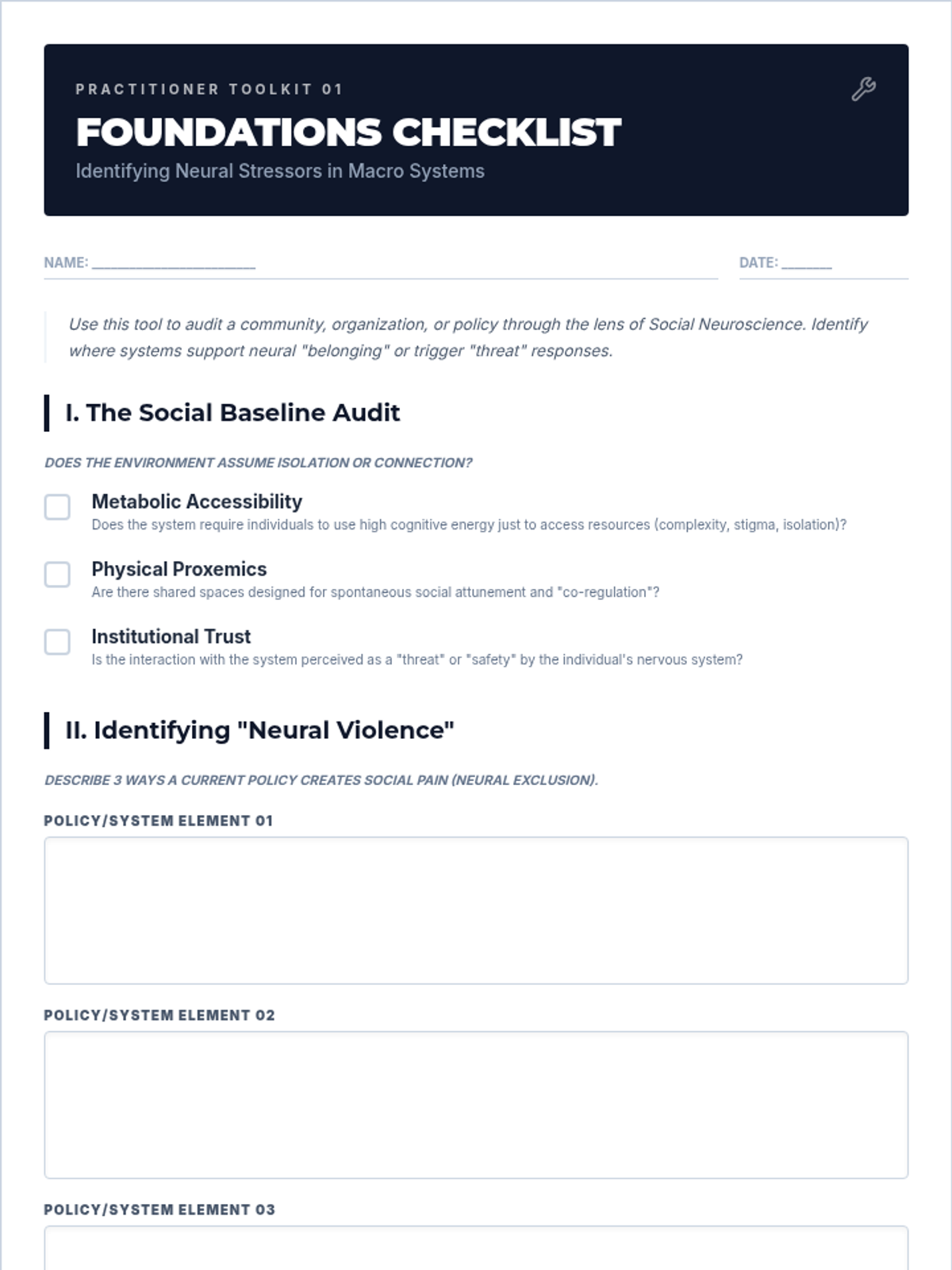 Foundations Toolkit 01 Worksheet