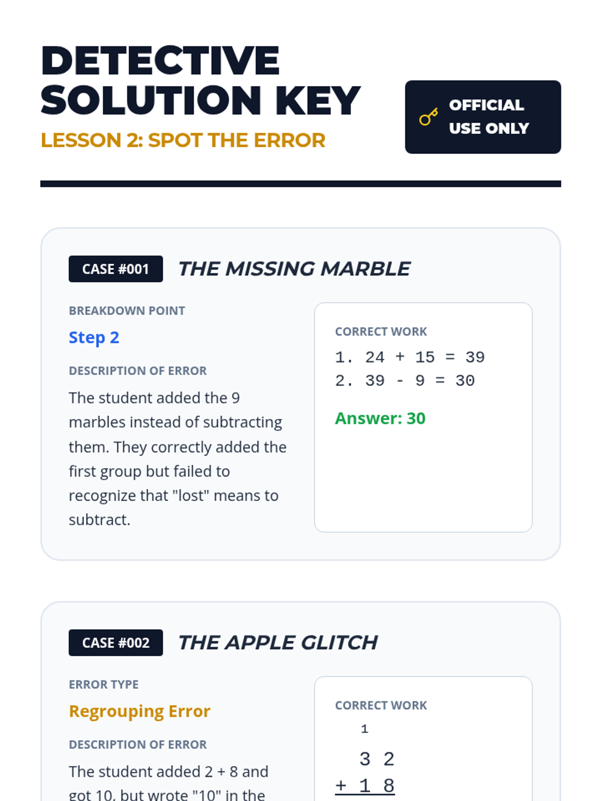 Spot the Error • Lesson • Lenny Learning