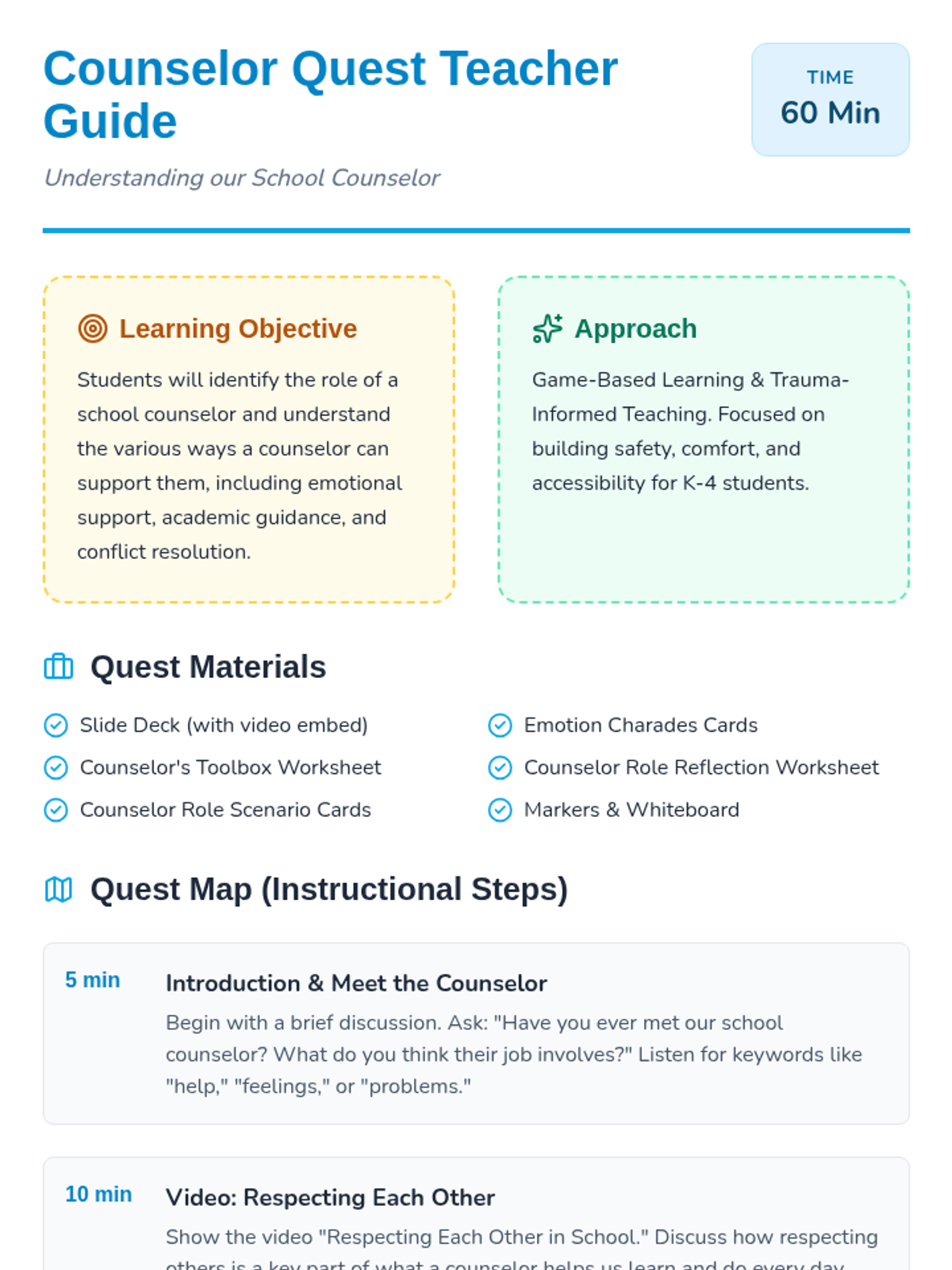 Counselor Quest • Lesson • Lenny Learning