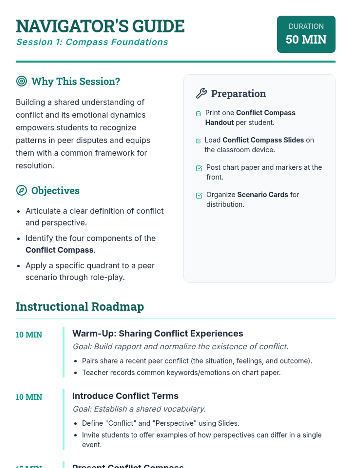 Navigator Guide Lesson Plan • Material • Lenny Learning