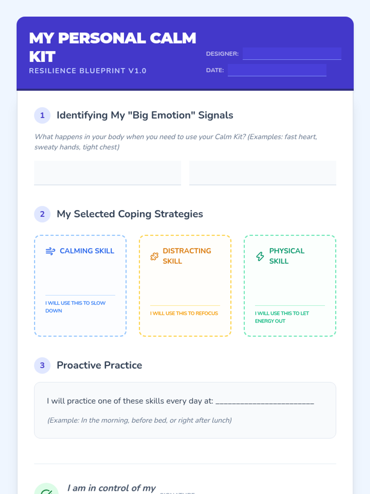 Designing My Personal Coping Plan • Lesson • Lenny.com