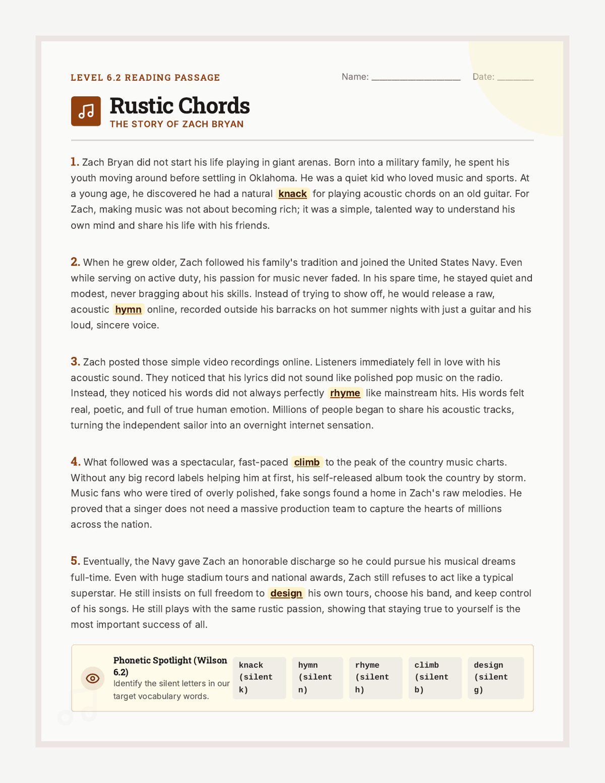 Rustic Chords Passage page 1