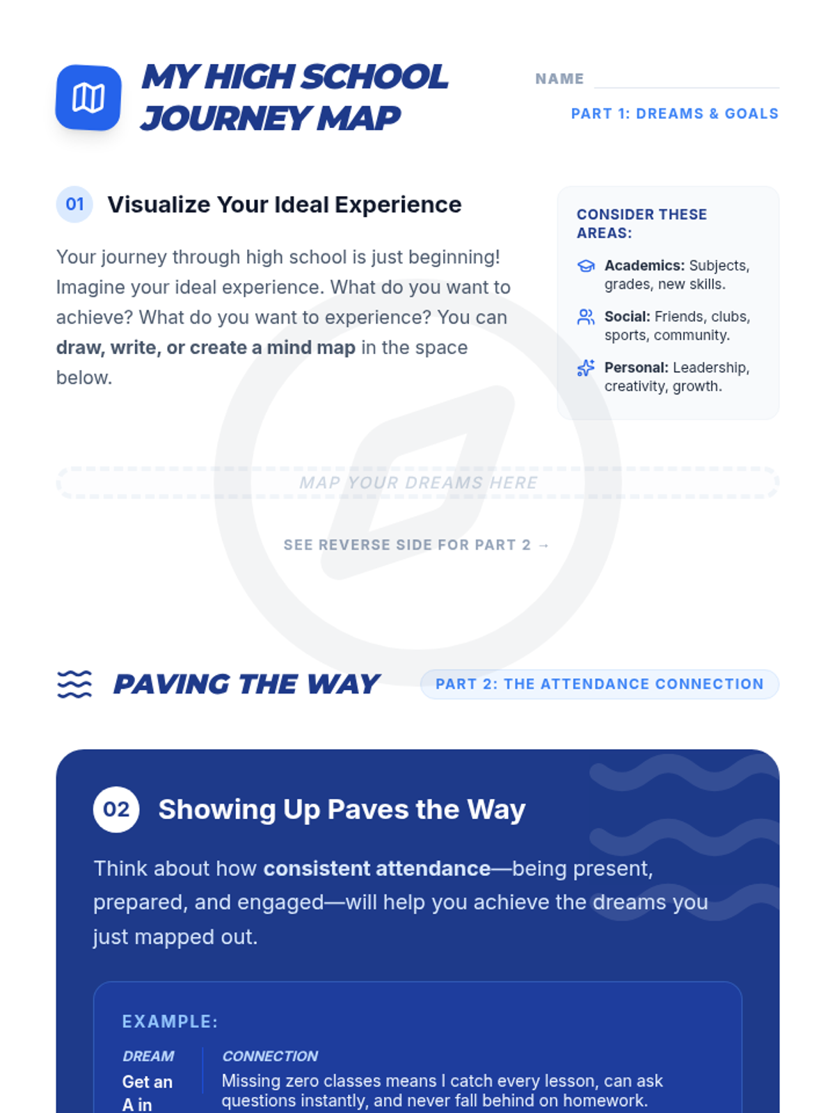 My High School Journey Map Activity • Material • Lenny Learning