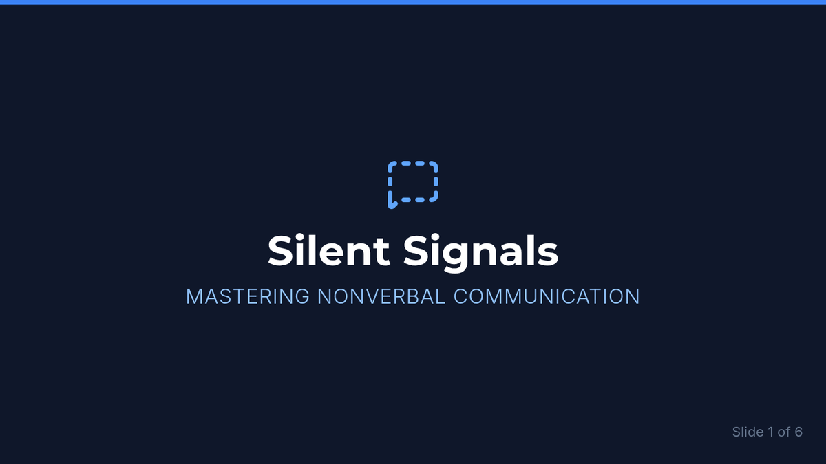 Silent Signals • Lesson • Lenny Learning