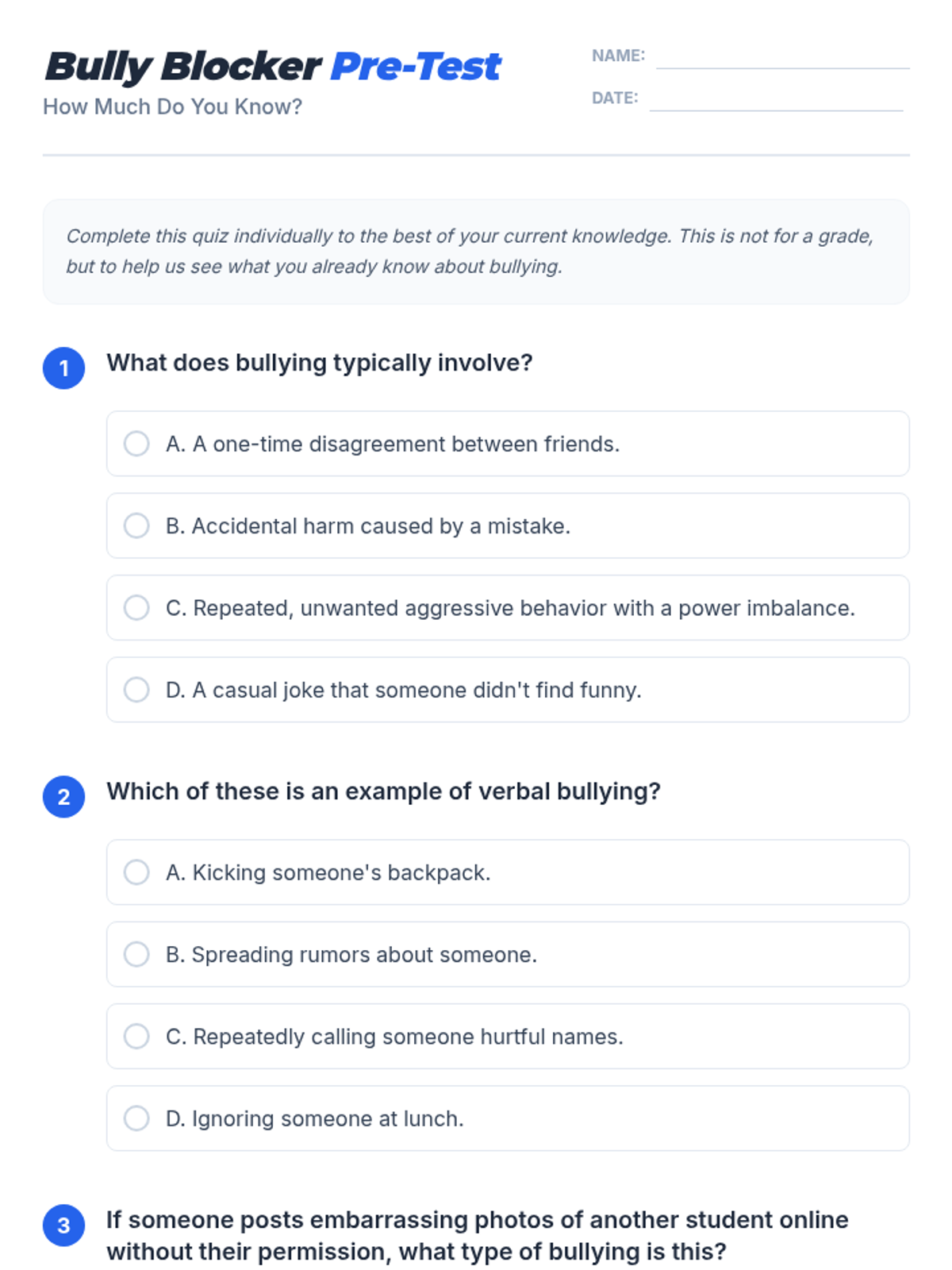 Be a Bully Blocker • Lesson • Lenny Learning