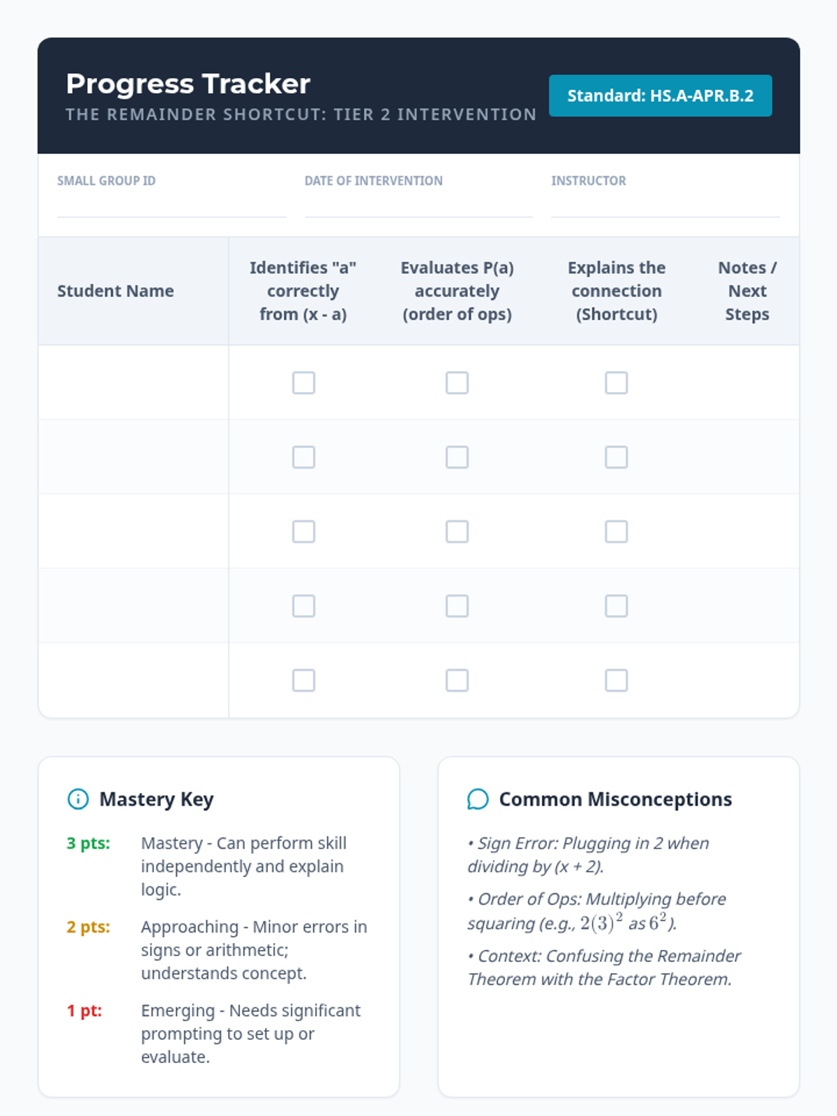 Progress Tracker Checklist • Material • Lenny Learning