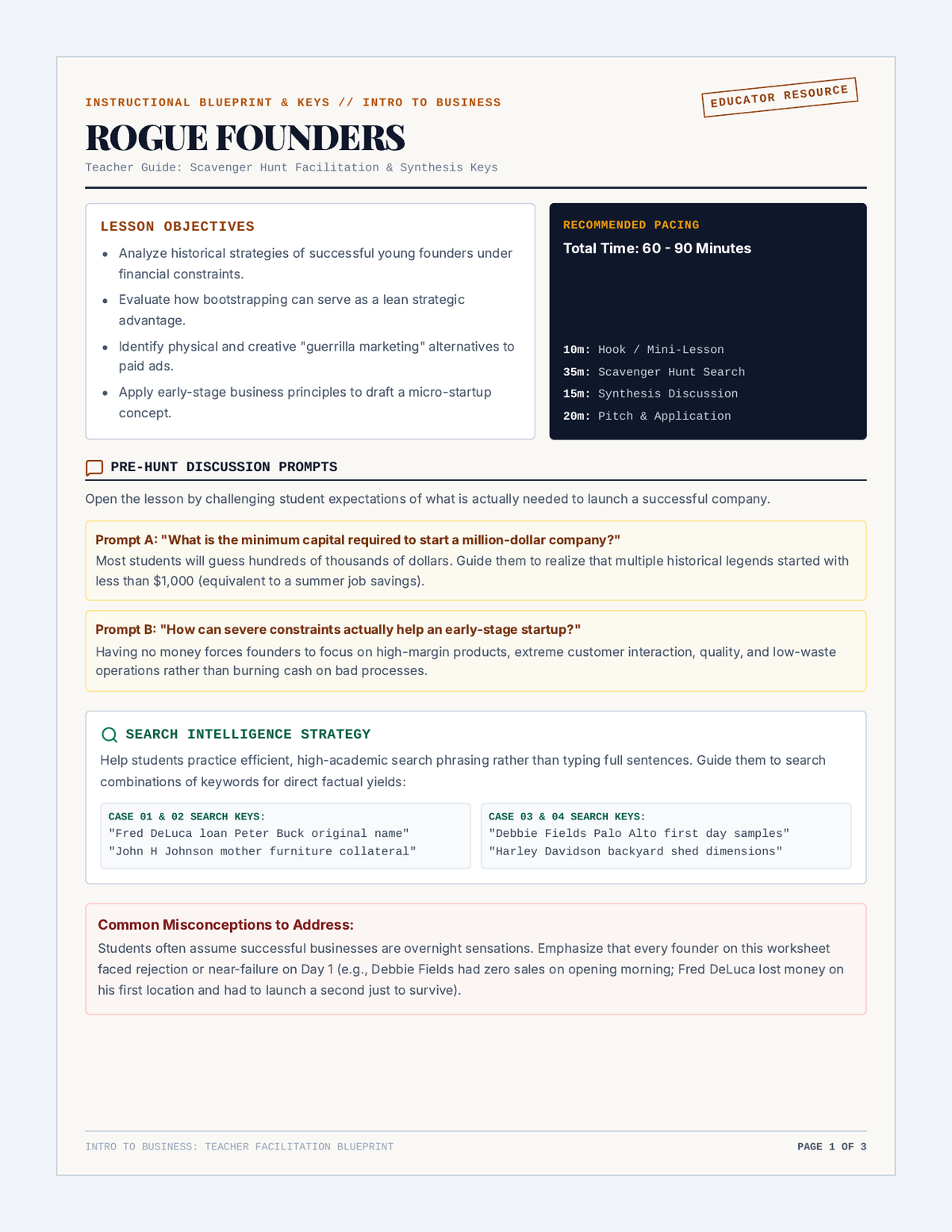 Rogue Founders Teacher Guide page 1