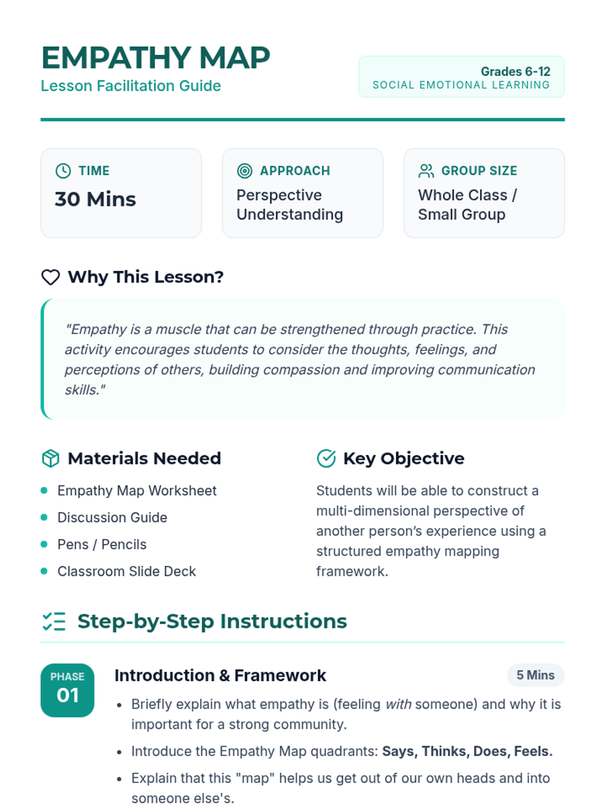 Empathy Map Lesson Plan • Material • Lenny Learning