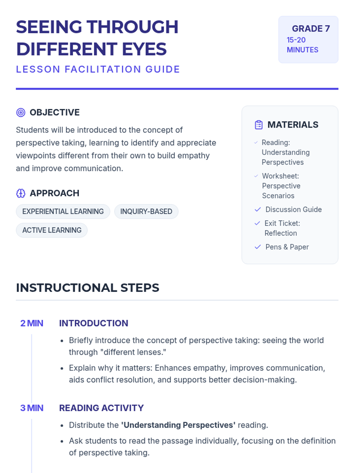 Seeing Through Different Eyes • Lesson • Lenny Learning