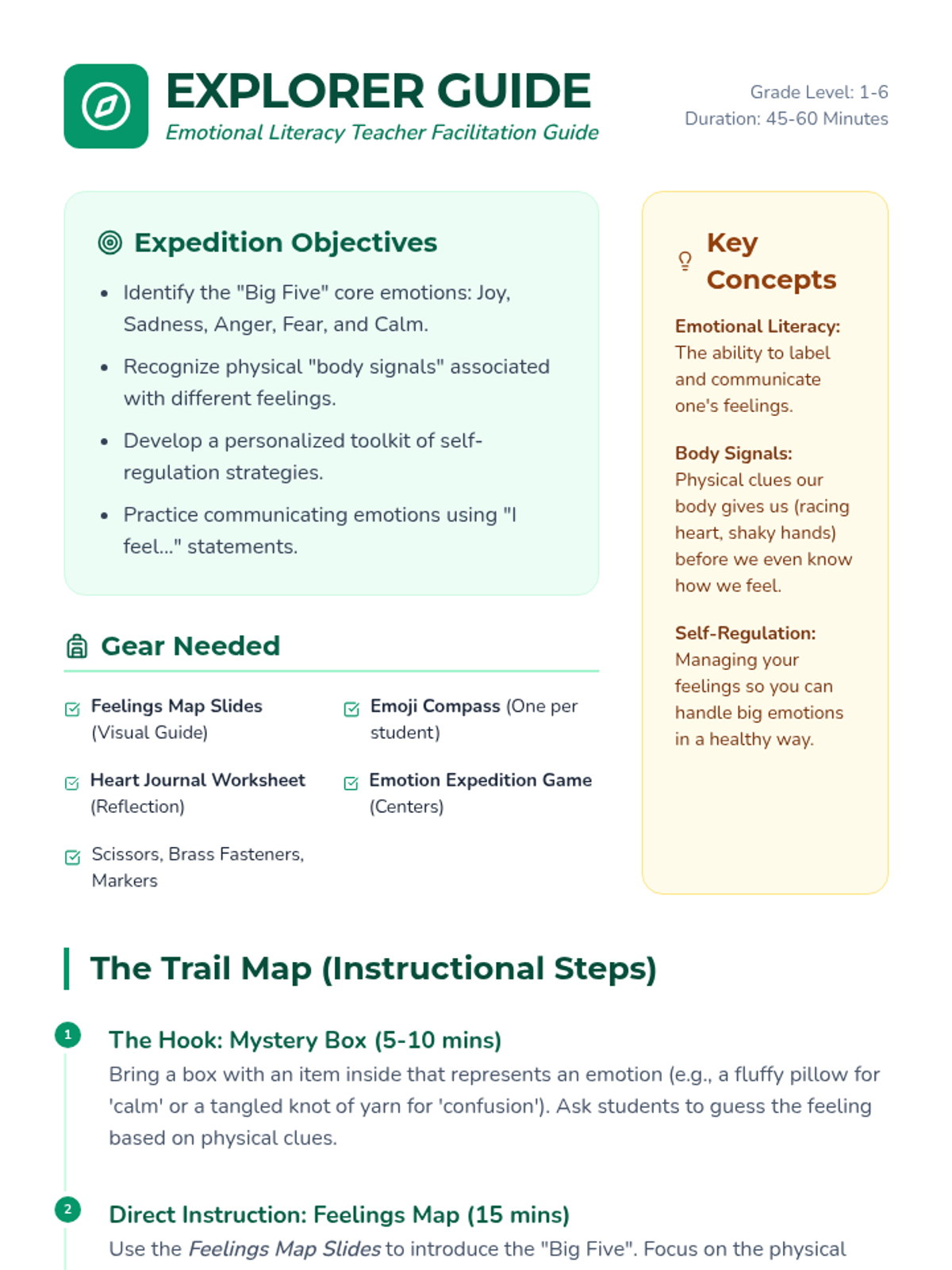 Explorer Guide Lesson Plan • Material • Lenny Learning