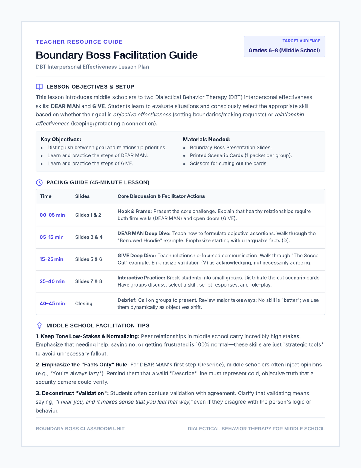 Boundary Boss Teacher Guide page 1