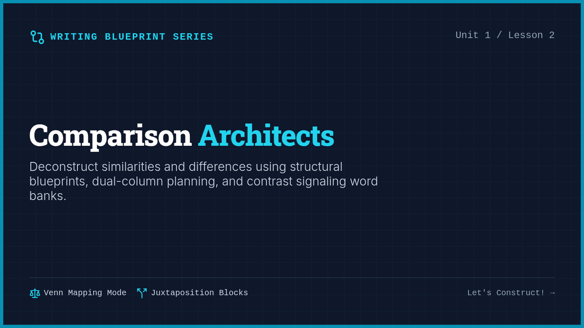 Comparison Architects Slides