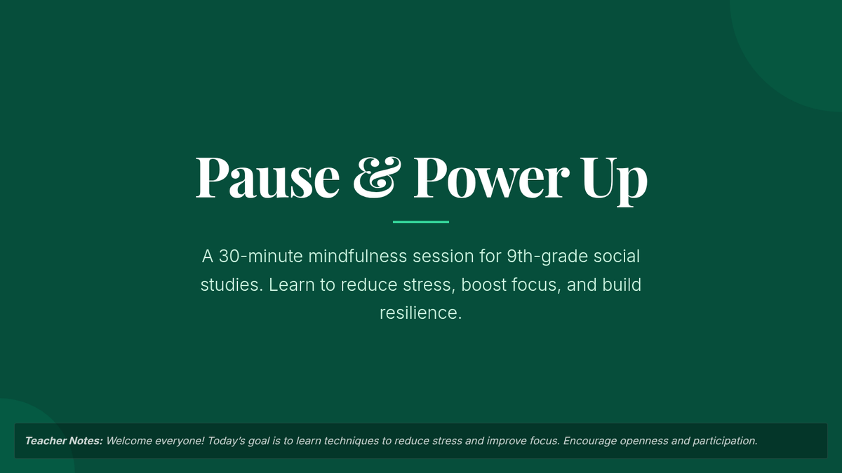 Pause and Power Up • Lesson • Lenny Learning