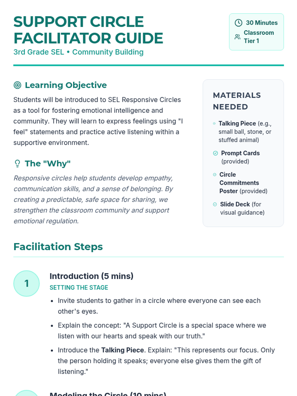 Support Circle Facilitator Guide • Material • Lenny Learning