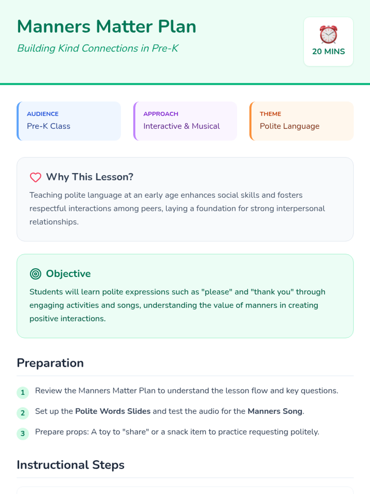 Manners Matter • Lesson • Lenny Learning
