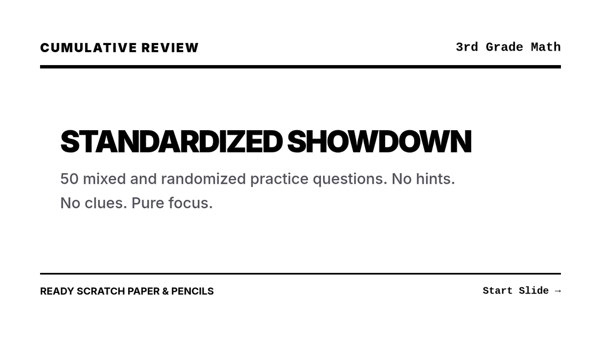 Standardized Showdown Slides