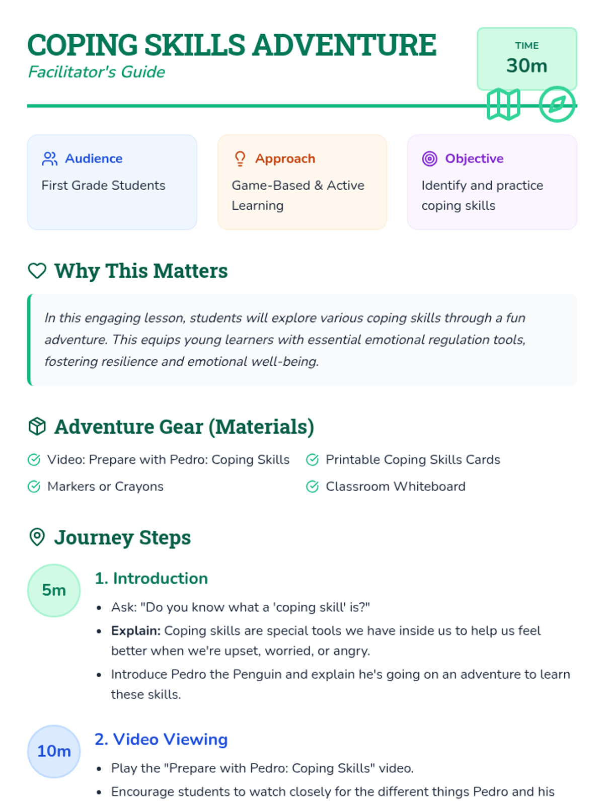 Coping Skills Adventure • Lesson • Lenny Learning