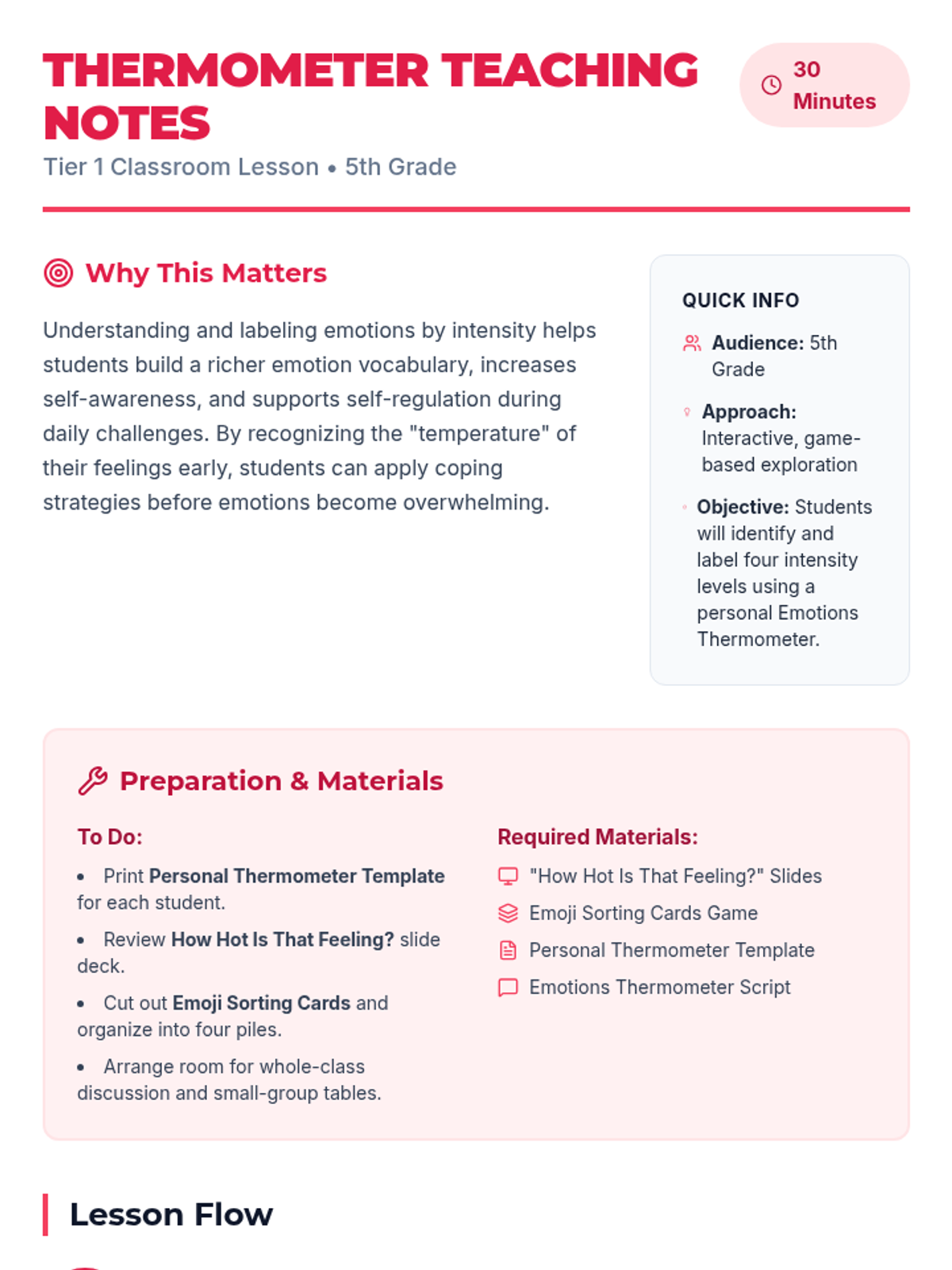 Emotions Thermometer • Lesson • Lenny Learning