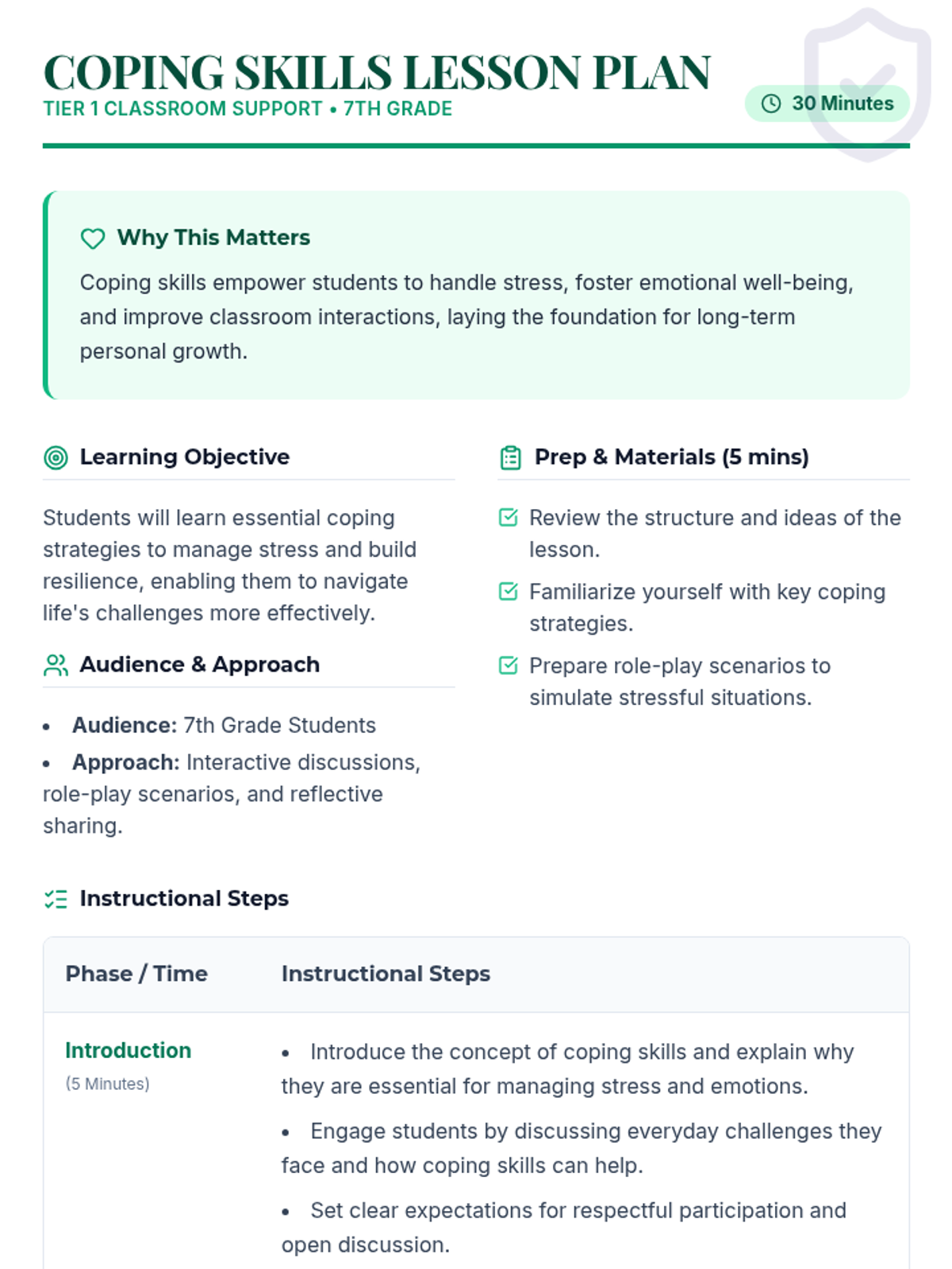 Coping Skills Navigation • Lesson • Lenny Learning