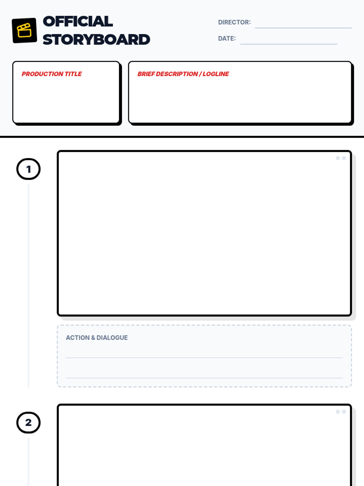 Storyboard Template Worksheet • Material • Lenny Learning
