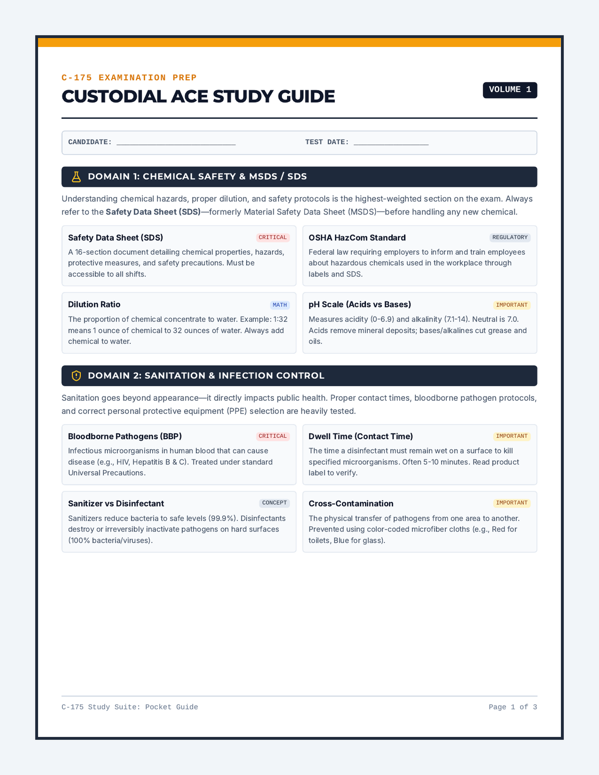 C175 Pocket Study Guide page 1